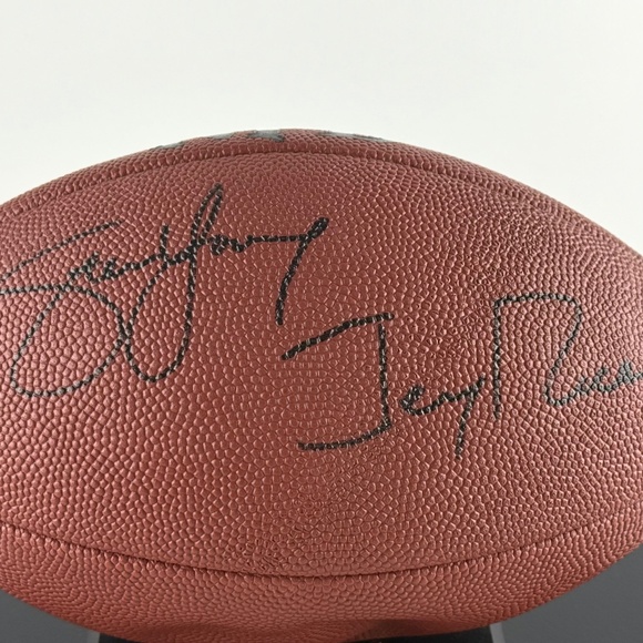 Autographed Steve Young and Jerry Rice, Wilson Official NFL Leather Football COA - Picture 4 of 14